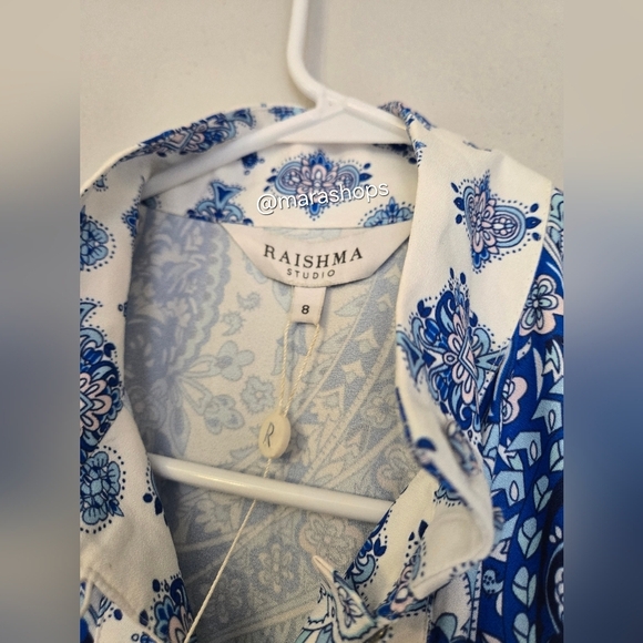 Raishma Maya Blue Cotton Dress - Picture 5 of 9